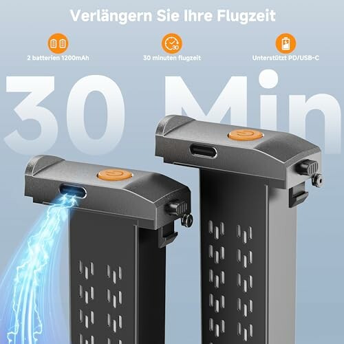 Batterieerweiterung für Drohne mit 30 Minuten Flugzeit